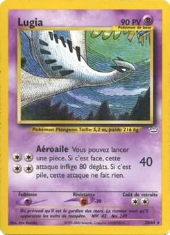 Carte Pokémon Lugia 20 — Neo Revelation