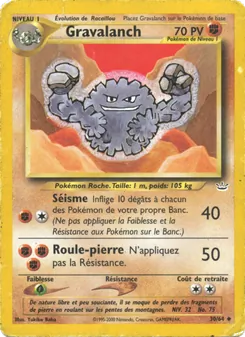 Carte Pokémon Gravalanch 30 — Neo Revelation