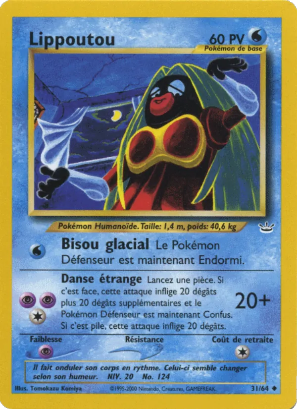Carte Pokémon Lippoutou 31/64 de l'extension Neo Revelation