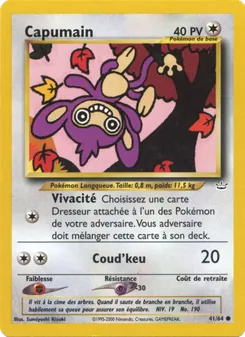 Carte Pokémon Capumain 41