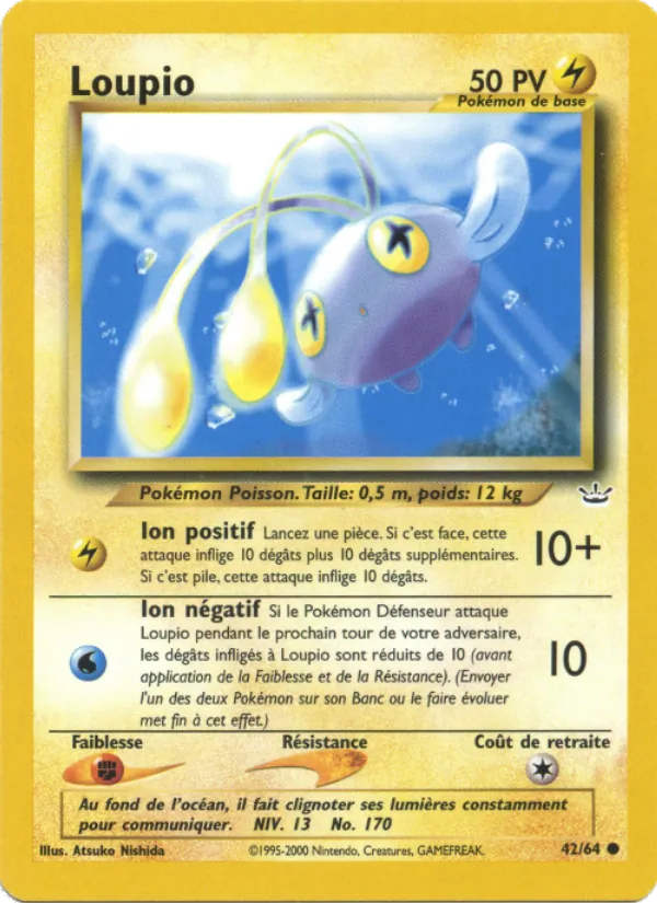 Carte Pokémon Loupio 42/64 de l'extension Neo Revelation