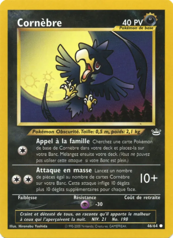 Carte Pokémon Cornèbre 46/64 de l'extension Neo Revelation
