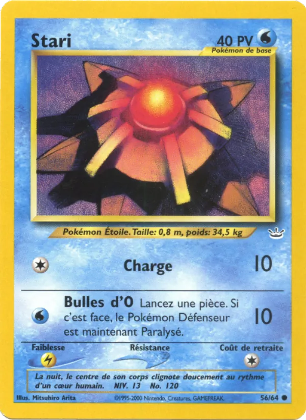 Carte Pokémon Stari 56/64 de l'extension Neo Revelation