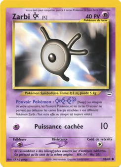 Carte Pokémon Zarbi K 58 — Neo Revelation