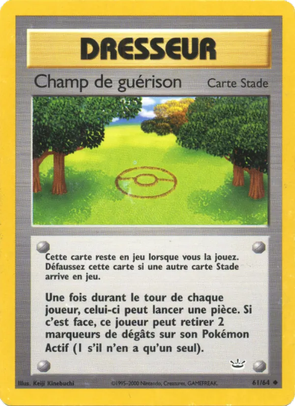 Carte Pokémon Champ de guérison 61/64 de l'extension Neo Revelation