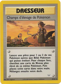 Carte Pokémon Champs d'élevage de Pokémon 62 — Neo Revelation
