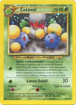 Carte Pokémon Cotovol 9 — Neo Revelation