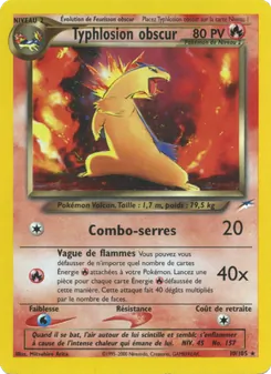 Carte Pokémon Typhlosion obscur 10 — Neo Destiny