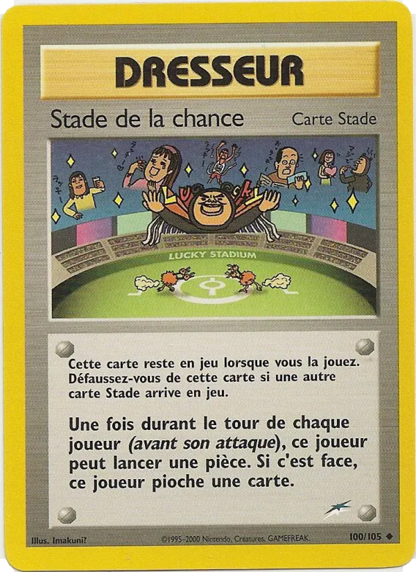 Carte Pokémon Stade de la chance 100/105 de l'extension Neo Destiny