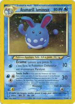 Carte Pokémon Azumarill lumineux 13 — Neo Destiny
