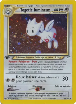 Carte Pokémon Togetic lumineux 15 — Neo Destiny