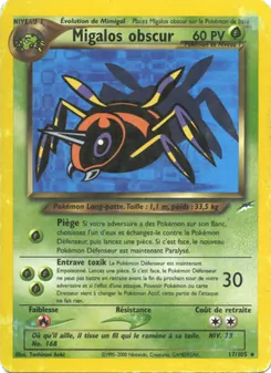Carte Pokémon Migalos obscur 17 — Neo Destiny