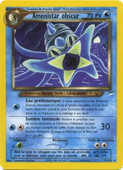 Carte Pokémon Amonistar obscur 19 — Neo Destiny