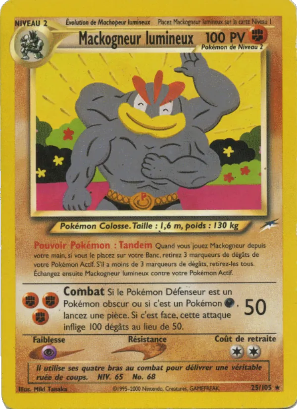 Carte Pokémon Mackogneur lumineux 25/105 de l'extension Neo Destiny