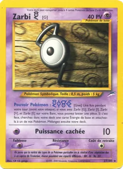 Carte Pokémon Zarbi G 27 — Neo Destiny