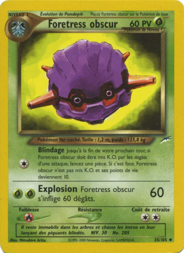 Carte Pokémon Foretress obscur 35/105 de l'extension Neo Destiny