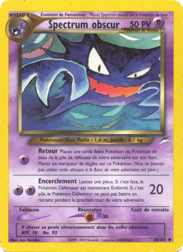 Carte Pokémon Spectrum obscur 36/105 de l'extension Neo Destiny