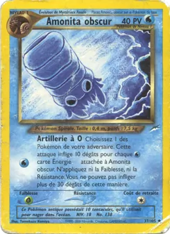 Carte Pokémon Amonita obscur 37 — Neo Destiny