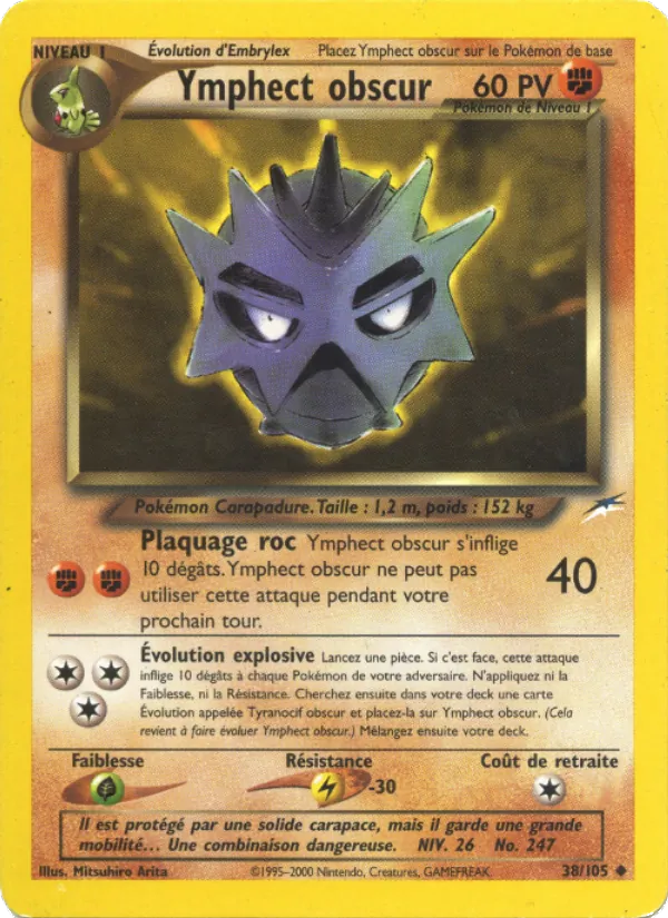 Carte Pokémon Ymphect obscur 38/105 de l'extension Neo Destiny