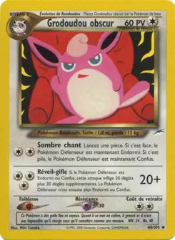 Carte Pokémon Grodoudou obscur 40 — Neo Destiny