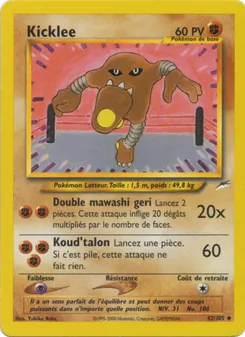 Carte Pokémon Kicklee 42 — Neo Destiny