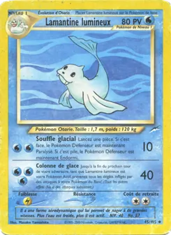 Carte Pokémon Lamantine lumineux 45 — Neo Destiny