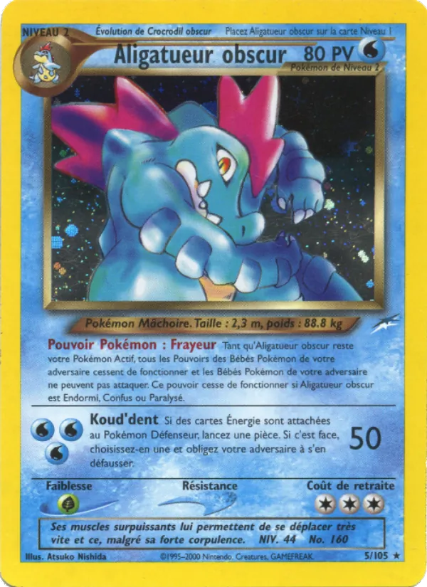 Carte Pokémon Aligatueur obscur 5/105 de l'extension Neo Destiny