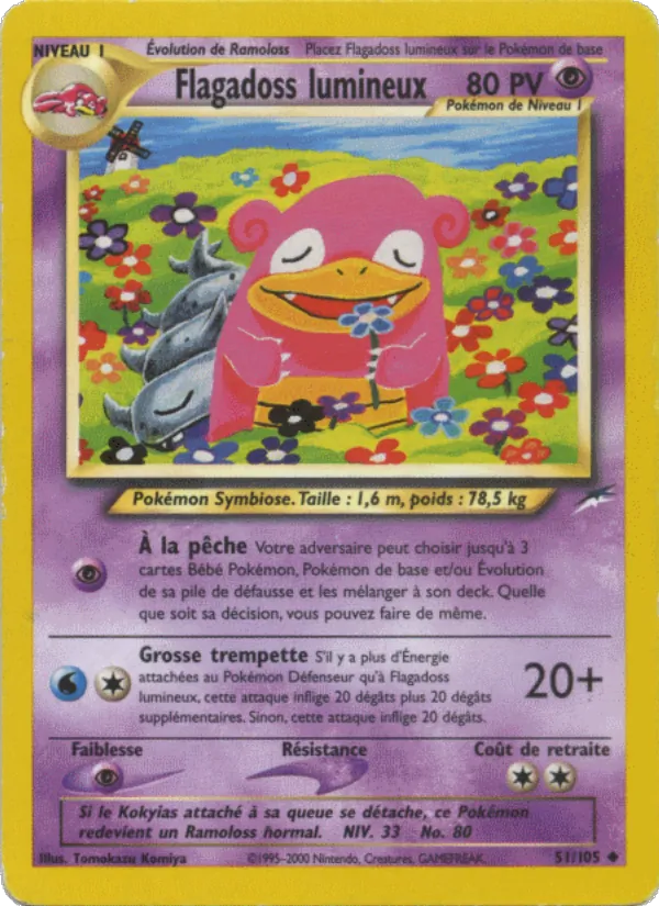 Carte Pokémon Flagadoss lumineux 51/105 de l'extension Neo Destiny