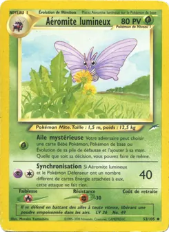Carte Pokémon Aéromite lumineux 53 — Neo Destiny