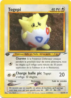 Carte Pokémon Togepi 56 — Neo Destiny