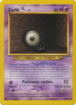 Carte Pokémon Zarbi Q 59 — Neo Destiny