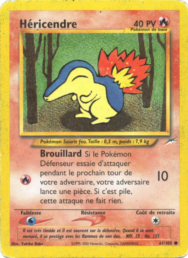 Carte Pokémon Héricendre 61/105 de l'extension Neo Destiny