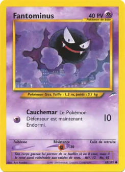 Carte Pokémon Fantominus 65 — Neo Destiny