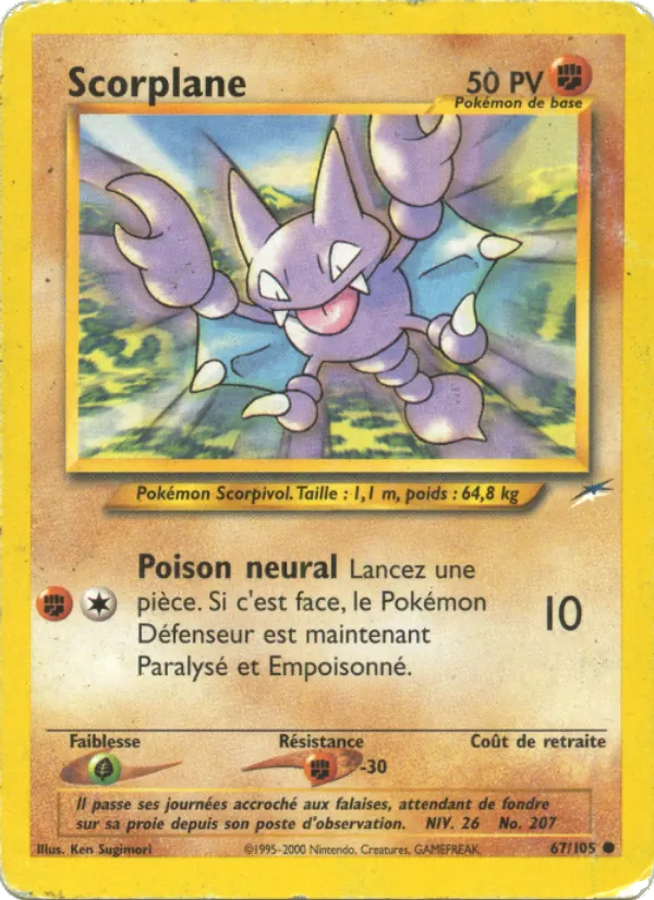 Carte Pokémon Scorplane 67/105 de l'extension Neo Destiny