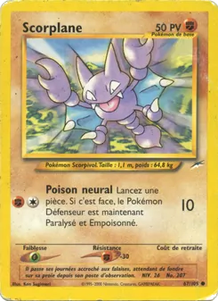 Carte Pokémon Scorplane 67 — Neo Destiny