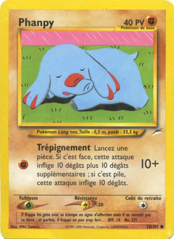 Carte Pokémon Phanpy 76/105 de l'extension Neo Destiny