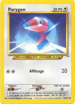 Carte Pokémon Porygon 78