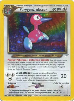 Carte Pokémon Porygon2 obscur 8 — Neo Destiny
