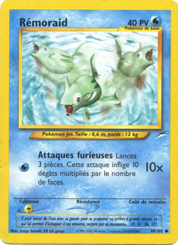 Carte Pokémon Rémoraid 80/105 de l'extension Neo Destiny