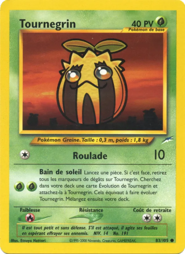 Carte Pokémon Tournegrin 83/105 de l'extension Neo Destiny