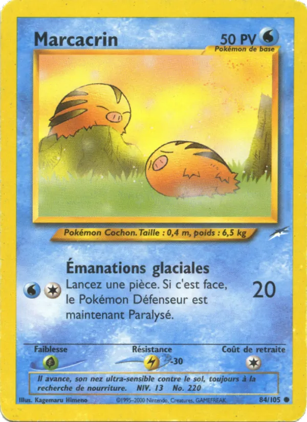 Carte Pokémon Marcacrin 84/105 de l'extension Neo Destiny