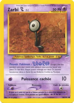 Carte Pokémon Zarbi L 86