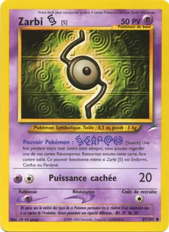 Carte Pokémon Zarbi S 87