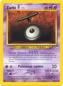Carte Pokémon Zarbi T 88