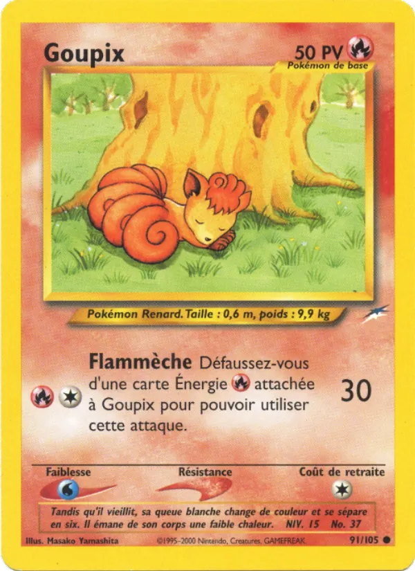 Carte Pokémon Goupix 91/105 de l'extension Neo Destiny
