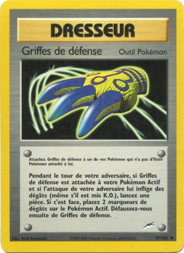 Carte Pokémon Griffes de défense 97/105 de l'extension Neo Destiny