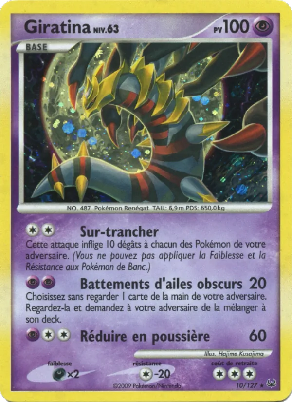 Carte Pokémon Giratina 10/127 de l'extension Platine