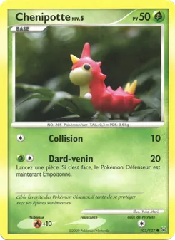 Carte Pokémon Chenipotte 103 — Platine