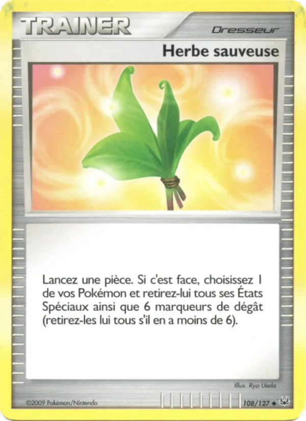 Carte Pokémon Herbe sauveuse 108/127 de l'extension Platine