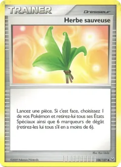 Carte Pokémon Herbe sauveuse 108 — Platine